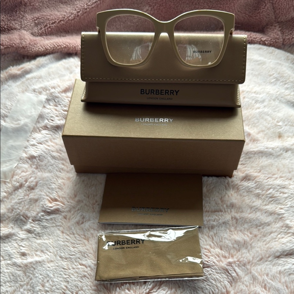 Burberry Beige Eyeglasses with Case